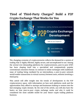 Tired of Third-Party Charges_ Build a P2P Crypto Exchange That Works for You