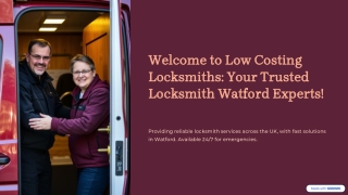 Trusted & Affordable Locksmith Services in Watford