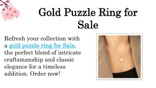 Gold Puzzle Ring for Sale
