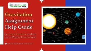 Gravitation Assignment Help Guide For College Students