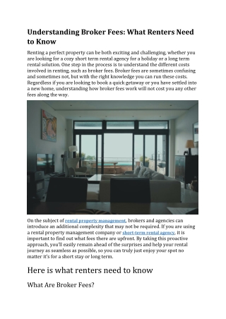 Understanding Broker Fees What Renters Need to Know