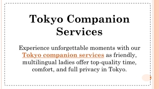 Tokyo Companion Services