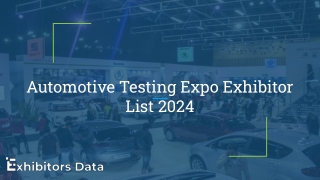 Automotive Testing Expo Exhibitor List 2025
