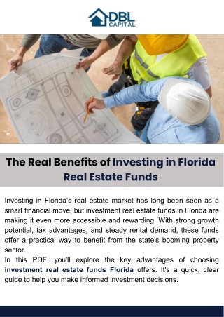 The Real Benefits of Investing in Florida Real Estate Funds