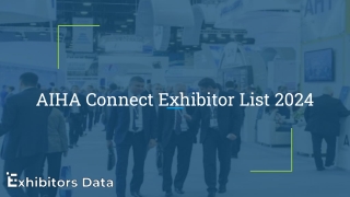 AIHA Connect Exhibitor List 2025