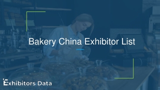 Bakery China Exhibitor List