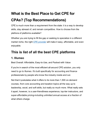 Where to Get the Best CPE for CPAs? (Top Recommendations)