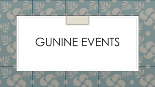 "Your Vision, Our Expertise – Guine Events"