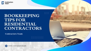 Bookkeeping Tips for Residential Contractors
