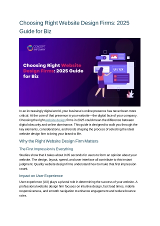 Choosing Right Website Design Firms 2025 Guide for Biz