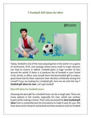 7 Football Gift Ideas for Men