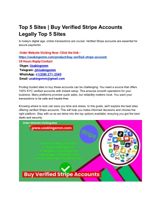 Top 5 Sites _ Buy Verified Stripe Accounts Legally Top 5 Sites
