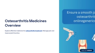 Best Medication for Osteoarthritis for Pain Relief & Inflammation