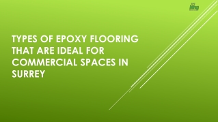 Types of Epoxy Flooring that are Ideal for Commercial Spaces in Surrey