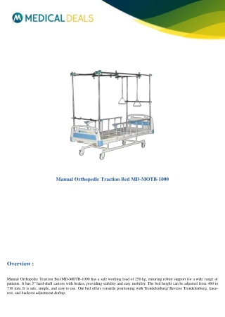 Manual-Orthopedic-Traction-Bed-MD-MOTB-1000
