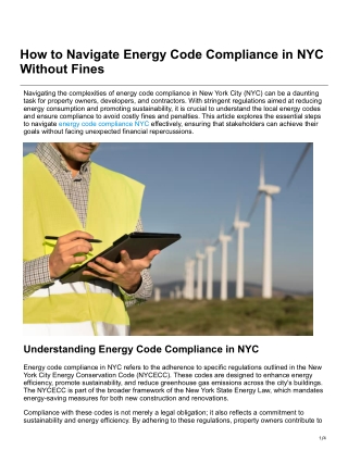 How to Navigate Energy Code Compliance in NYC Without Fines