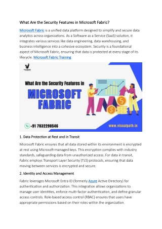 Top Microsoft Fabric Online Training Course - Visualpath