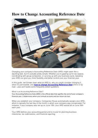 How to Change Accounting Reference Date
