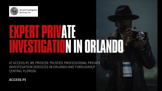 Expert Private Investigation in Orlando