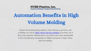 Automation Benefits in High Volume Injection Molding