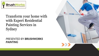 Transform your home with with Expert Residential Painting Services in Sydney