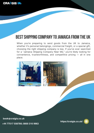 Best Shipping Company to Jamaica from the UK