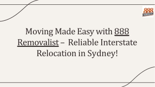 Interstate Removalists Sydney
