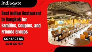 Best Indian Restaurant in Bangkok for Families, Couples, and Friends Groups