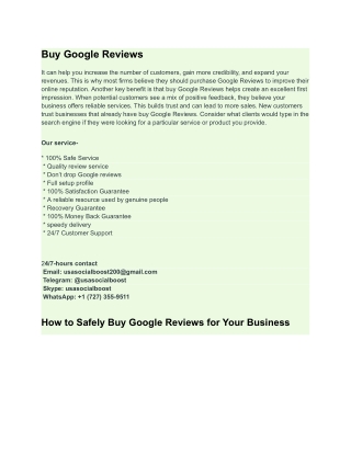 Buy Google Reviews