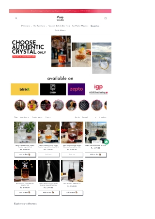 Buy Elegant Decanters Online in India | Elevate Your Pouring Game