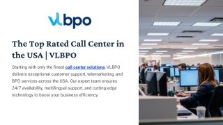 The Top Rated Call Center in the USA  VLBPO