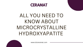 All You Need to Know About Microcrystalline Hydroxyapatite (MCHC)