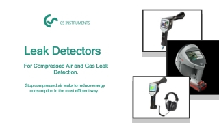 Leak Detectors For Compressed air and Gas Leak Detection