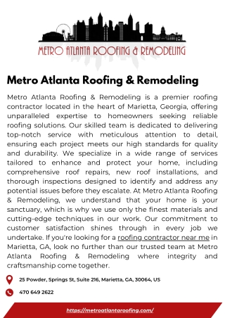 Metro Atlanta Roofing & Remodeling