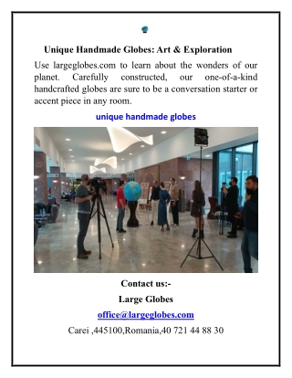 Unique Handmade Globes Art & Exploration