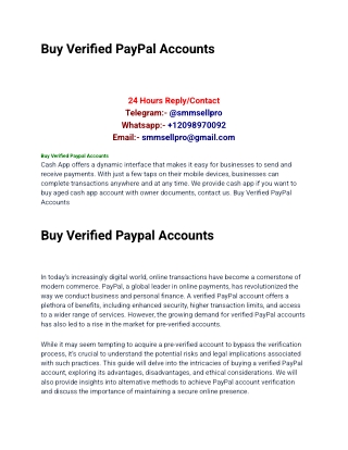 Buy Verified PayPal Accounts Safely – Fast, Secure, and Reliable Service-Smmsell