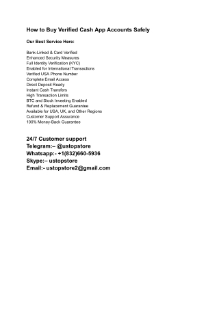 How to Buy Verified Cash App Accounts Safely