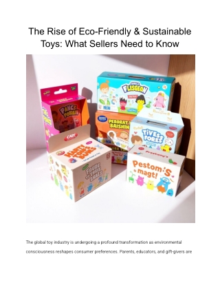 The Rise of Eco-Friendly & Sustainable Toys_ What Sellers Need to Know