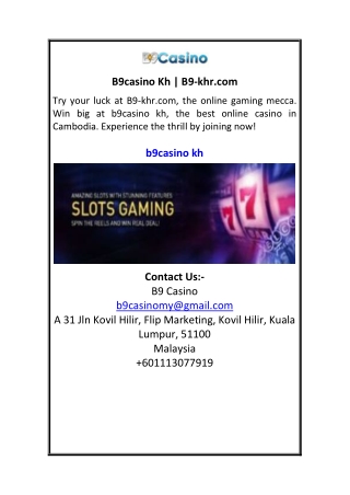 B9casino Kh  B9-khr.com