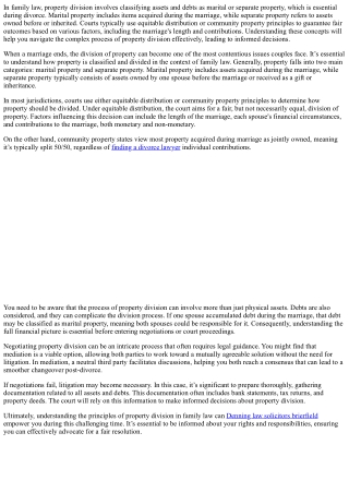 Property Divided Family Law