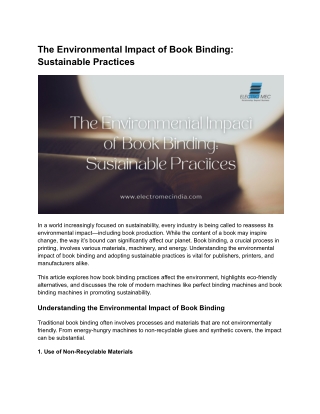The Environmental Impact of Book Binding_ Sustainable Practices