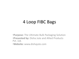 4 Loop FIBC Bags