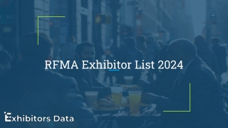 RFMA Exhibitor List 2025