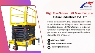 high rise scissor lift Exporter in India