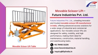 Movable Scissor Lift Manufacturer