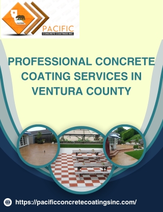 Professional Concrete Coating Services in Ventura County