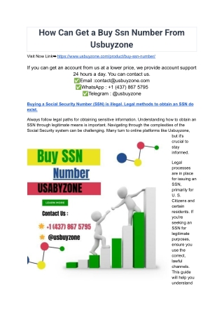 How Can Get a Buy Ssn Number From Usbuyzone (1)