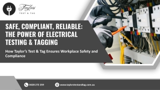 Testing And Tagging Adelaide--Taylor's Test & tag