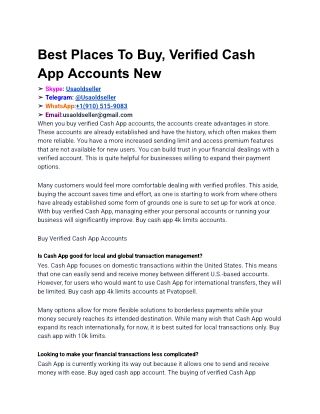 Best Places To Buy, Verified Cash App Accounts New (1)