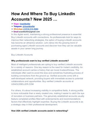 How And Where To Buy LinkedIn Accounts 246